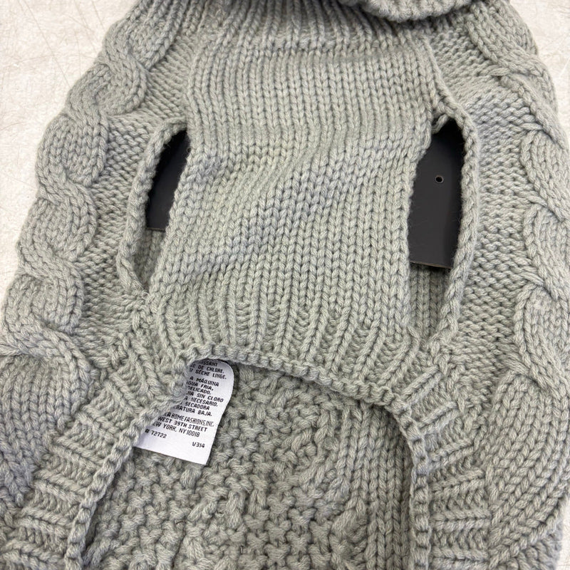 UGG Pet-Classic Cable Knit Dog Sweater Size Large 14-16" Collar - Gray