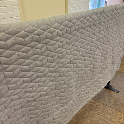 Queen Comforter, Reversible Plush Blanket w Diamond Stitching Design Gray, White