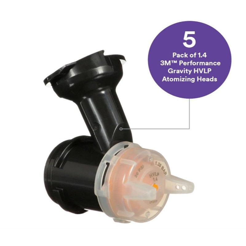 3M Performance Gravity HVLP Atomizing Head Refill Kit, Size 1.4, Spray Gun 26714