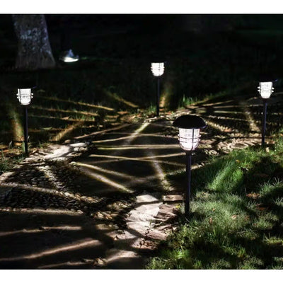 4-Pack Gigalumi LED Solar Bronze Path Lights, Brown, Aluminum, Weatherproof