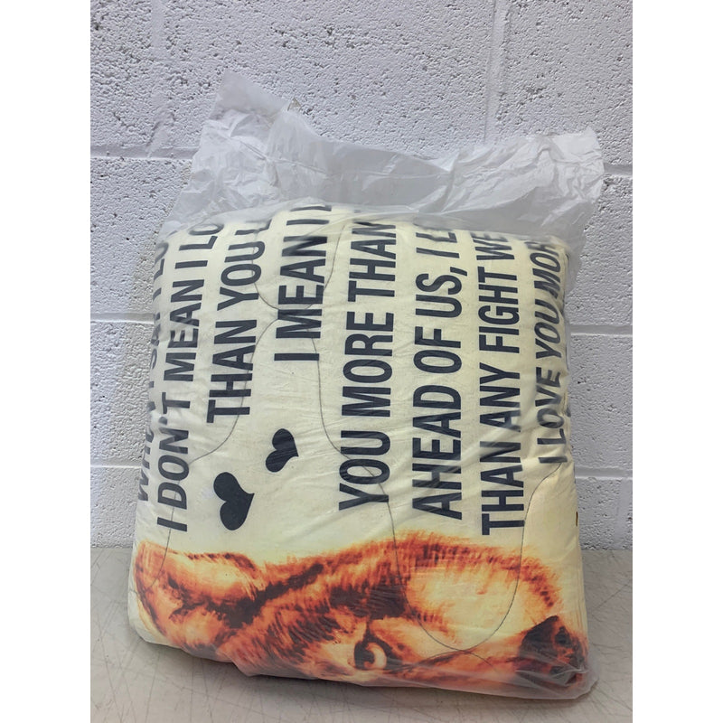 Sleepwish Wolf Love Comforter Set Personalized Letter Gold Comforter 4-Pc QUEEN