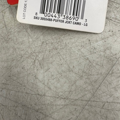 Dog Lightweight Reflective Puffer Vest Camouflage Navy, Reddy Size L For 17"-19"