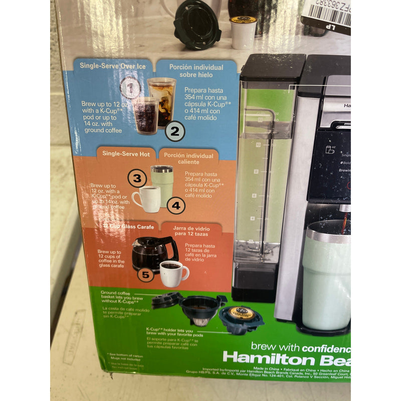 Hamilton Beach FlexBrew Advanced 5-in-1 Coffee Maker, Pods, Ground Coffee