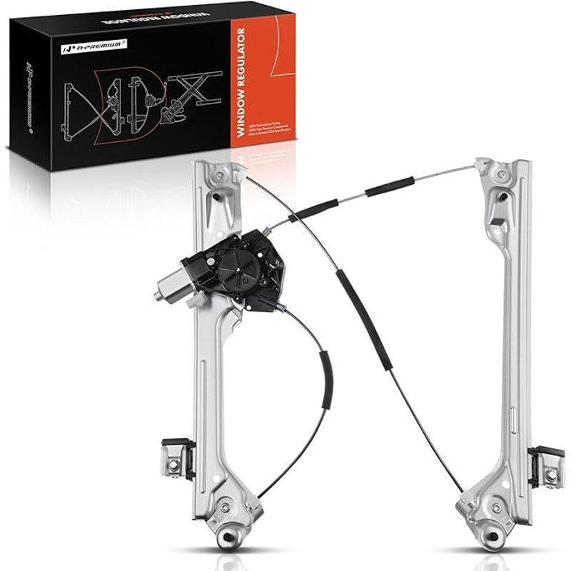 A-Premium Front R Passenger Window Regulator 2-Pin Motor Chevy & GMC Silverado