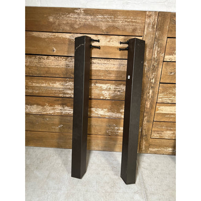 Rustic Farm Table Indoor/ Outdoor 67" x 32" Solid Wood Dining Table, Metal Legs, Antique