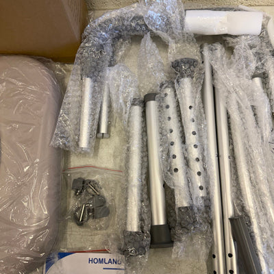 HOMLAND Adjustable Raised Toilet Seat with Handles, Seat Riser, 400lbs