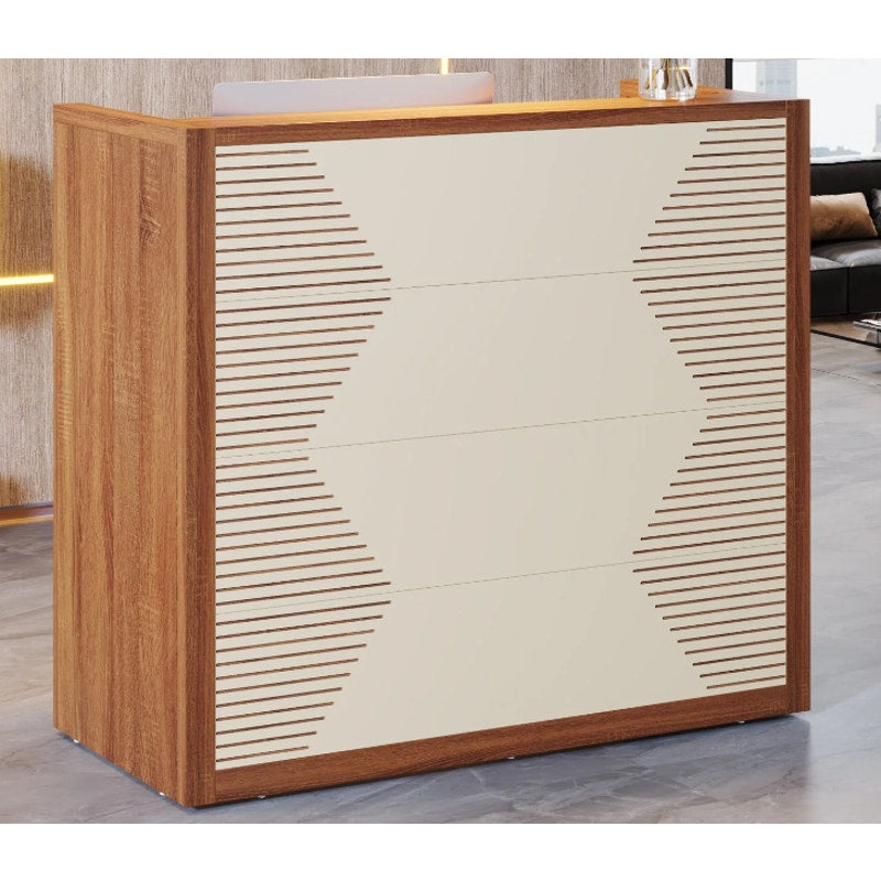 Tribesigns 47" Reception Desk, Modern Front Desk Retail Counter for Office, READ