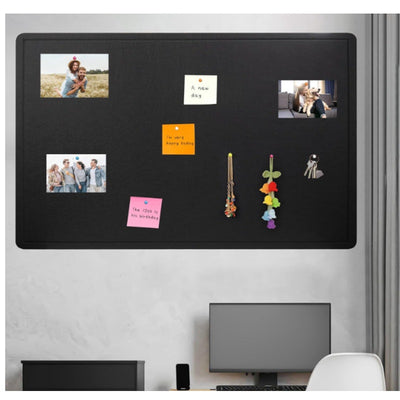 Large Bulletin Board 60"X36" Decorative Felt Pin Board, Foldable w Push Pins