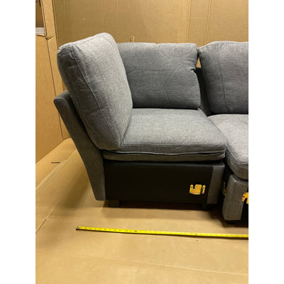 Set-of-2 33 x 36 x 36" Love Seat, Corner Chairs, Living Room Furniture, Gray