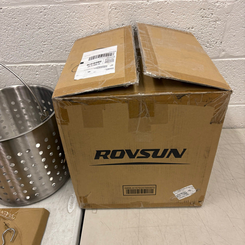 ROVSUN 36 QT Stainless Steel Stock Pot with Steamer Basket & Lifting Hook