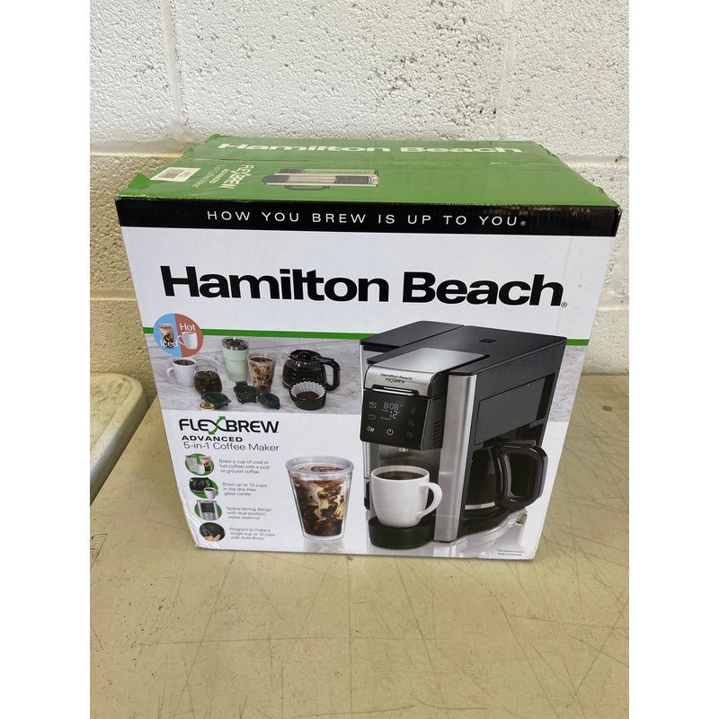 Hamilton Beach FlexBrew Advanced 5-in-1 Coffee Maker, Pods, Ground Coffee
