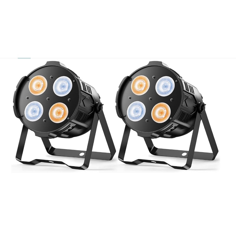 2-PACK 200W COB LED Stage Lights Warm & Cool White Stage Spotlights Concert