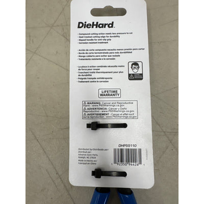 DieHard 8" PivotForce Long Nose Cutting Compound Action Plier Hand Tool DHP55110