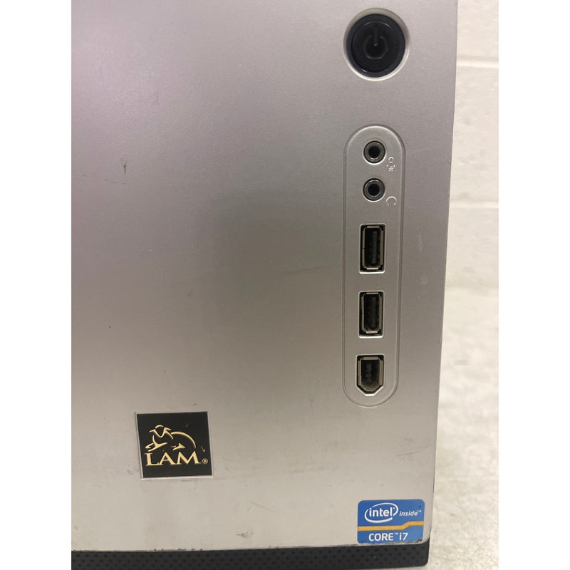 FOR PARTS ONLY LAM Computer Tower with Disc Drive Headphone Jack USB Ports