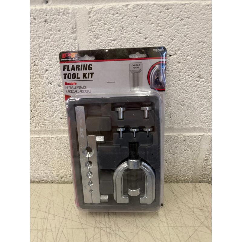 Performance Tool 7pc Double Flare Tool, Lever Lock Flaring Bar & Case W80670