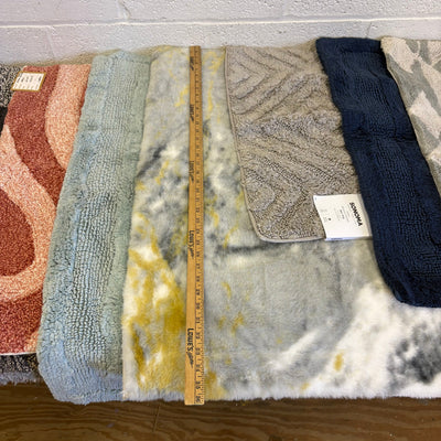 Mix of 8 Small Rugs, For Kitchen, Bathroom, Entryway, Nonslip Textured Bath Rugs