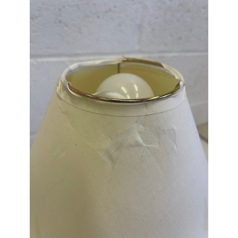 16" Soccer Ball Lamp Base with White Shade, Corded Electric. SEE DETAILS