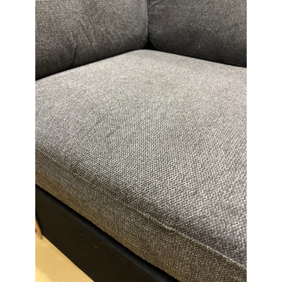 28x28x25 Inches Corner Chair w Cushions, Sectional Piece, No Feet, Gray