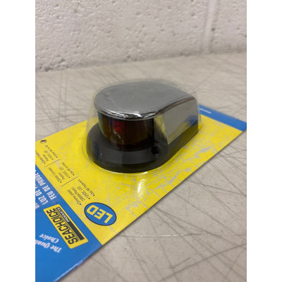 Seachoice LED Boat Navigation Bow Light, 02021 Zamak Chrome-Plated 12V Bi-Color