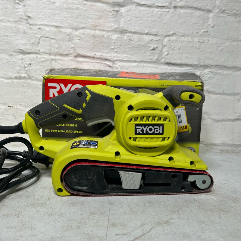 RYOBI 6 Amp Corded 3 in.W x 18 in.L Portable Belt Sander, 820 FRM, SEE DETAILS