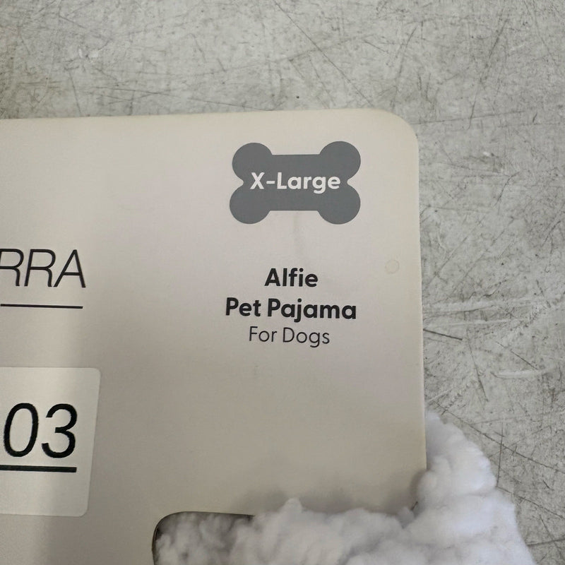 Koolaburra UGG Pet Alfie Soft Dog Pajama w Hood 20-21"Collar Red Plaid X-Large