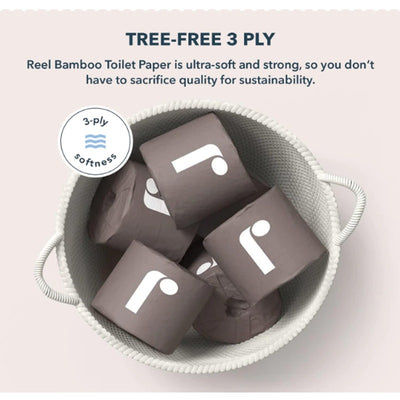 Reel Premium Toilet Paper - 24 Rolls of Toilet Paper - 3-Ply Septic Safe