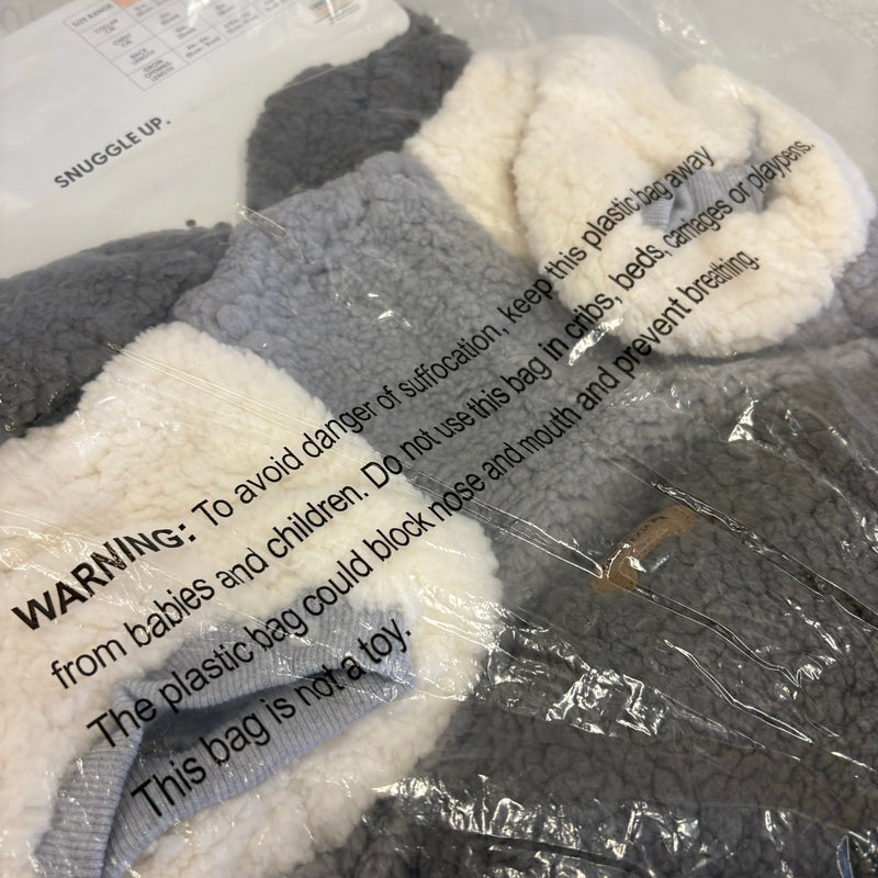 Koolaburra by UGG Pet Fuzzy Theo Hoodie Dog - 20-21" Collar, Gray / White - XL