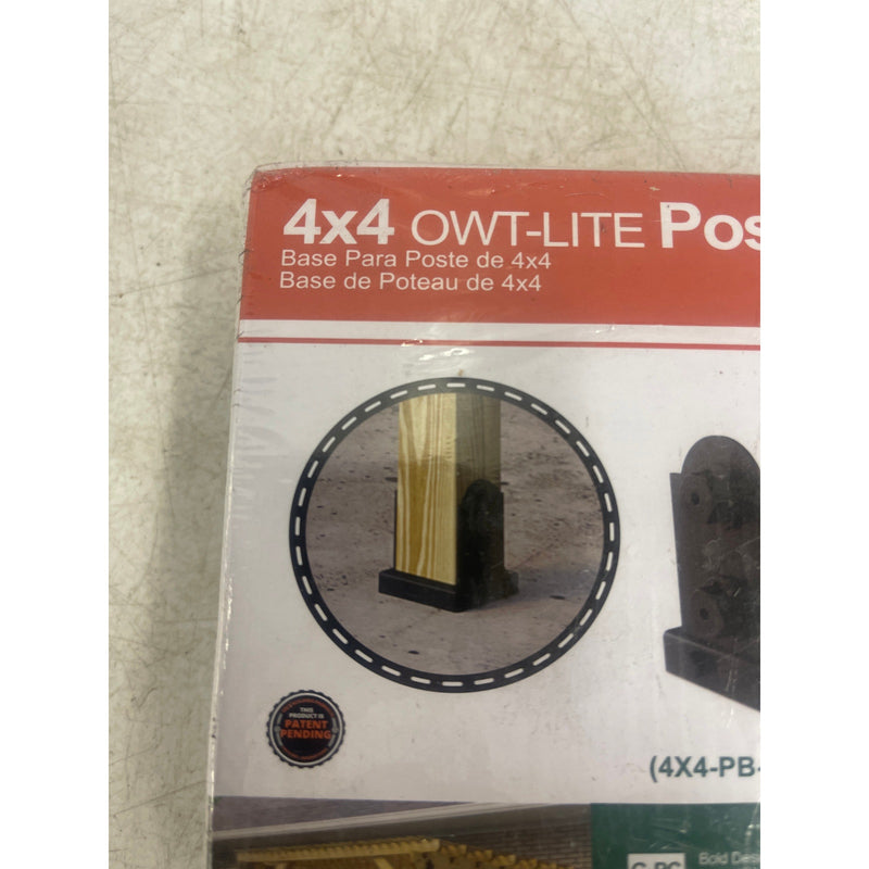 OWT Laredo Sunset Lite 4 in. x 4 in. Bulk Galvanized Steel Elevated Post Base