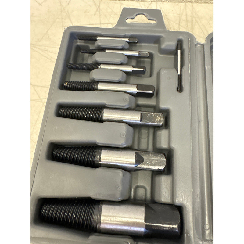Performance Tool 8-Piece Screw Extractor Set Tapered Counter Clockwise Thread