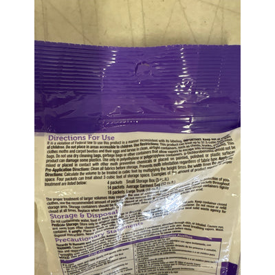 Enoz 12 Oz Lavender Scented Moth Ball Packets, Treats Up To 37.5 cu. ft. E112.6T