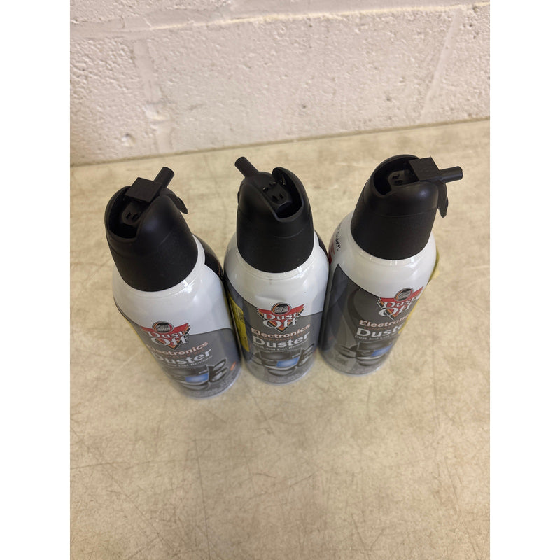 3-PACK Dust-Off Compressed Gas Disposable Duster 10oz Each - NO STRAW