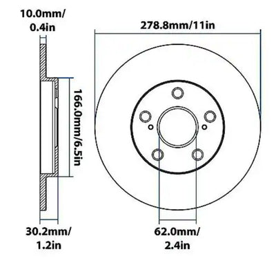Carquest Premium Painted Brake Rotor OE Specs, Features RotorShield - YH275065P