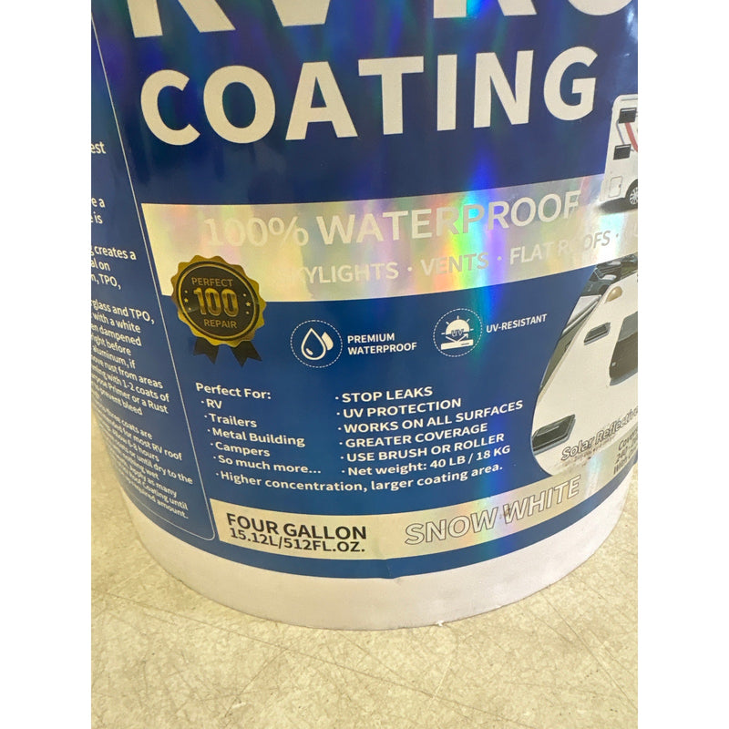 Wadities RV Roof Coating White, Waterproof Solar Reflective Sealant, Flexible RV