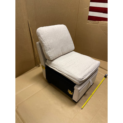 30 x 29 x 23" Single Seat Chair w Storage, Sectional Piece- Beige