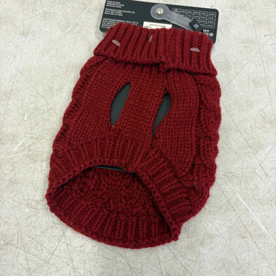 UGG Pet-Classic Cable Knit Dog Sweater Size Xtra Small 6-8" Collar - Red