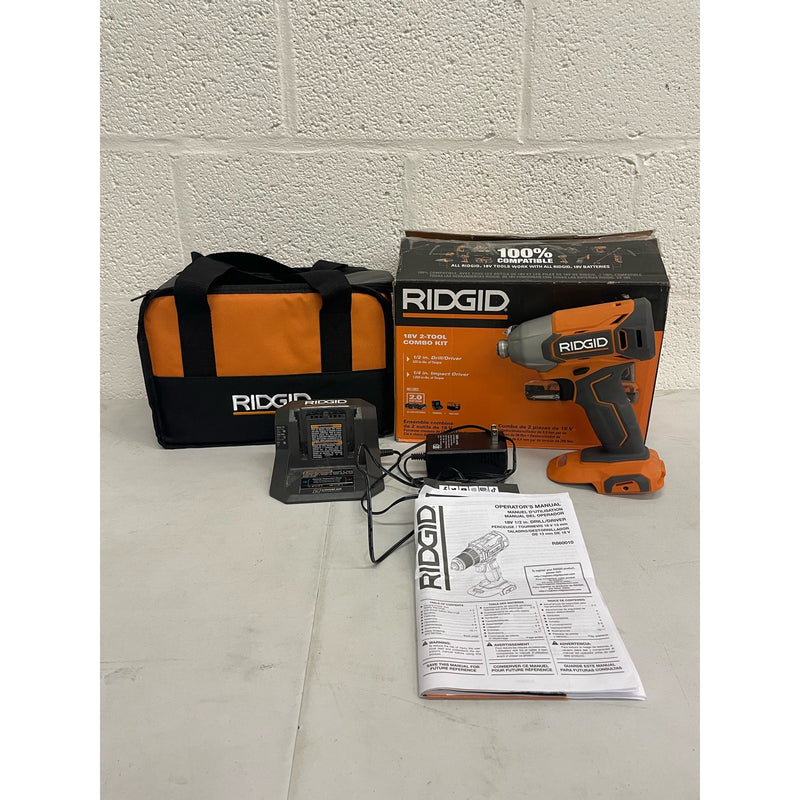RIDGID 18V Cordless 1/4 in. Impact Driver, Battery Charger, Tool Bag