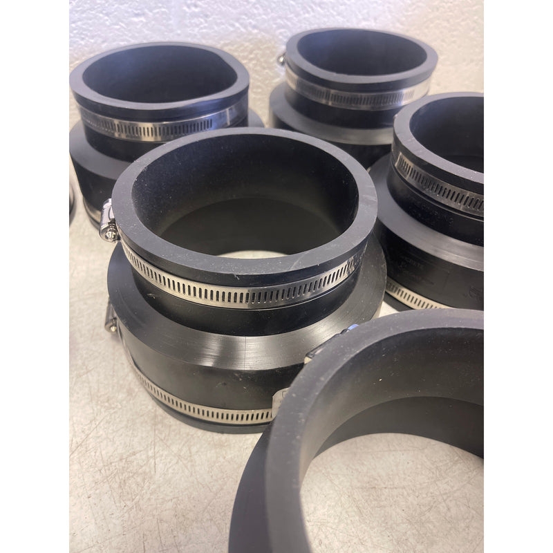 SET-OF-16 Fernco 4 in. Concrete x 4 in. DWV Flexible PVC Coupling Rustproof PVC