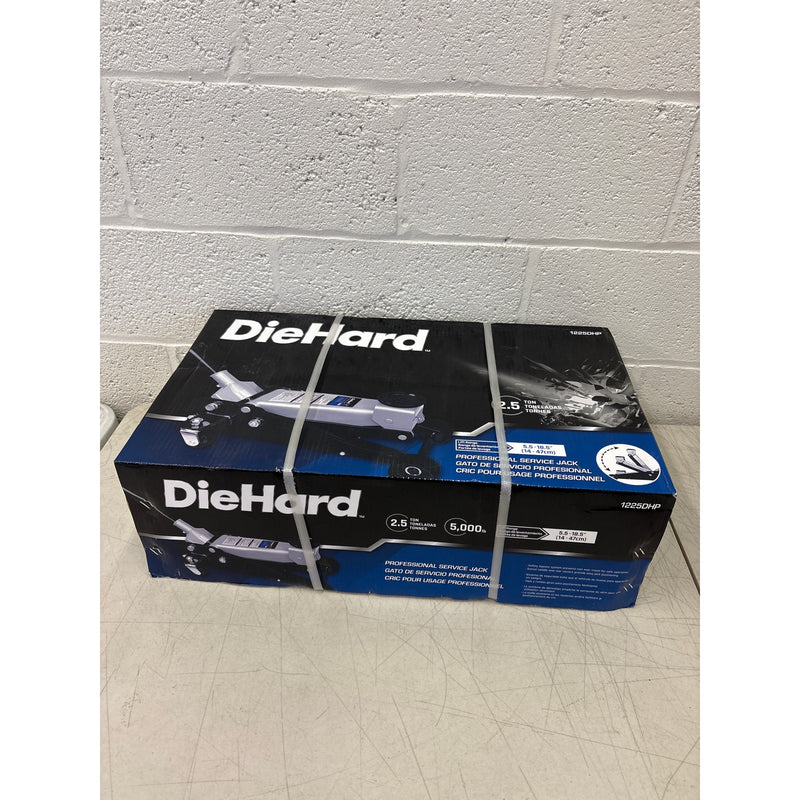 DieHard 2.5 Ton Floor Jack, Lifting Range 5.32" to 15.23", Auto Tools - 1225DHP