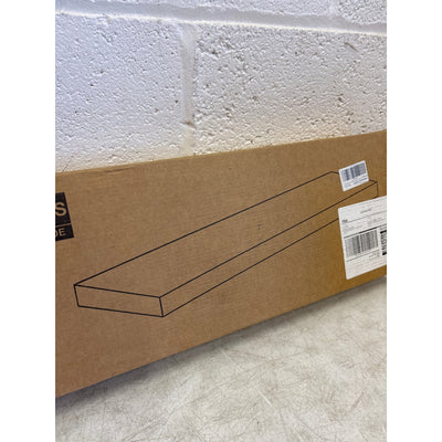 Set-of-2 Floating Shelves for Wall 24-Inch Light Wood Shelves, Modern, BROWN