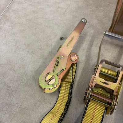 Waltyotur 4-Pcs Auto Lanyard Clip Ratchet Straps 2x96 Classic Yellow 3300 LB CAP