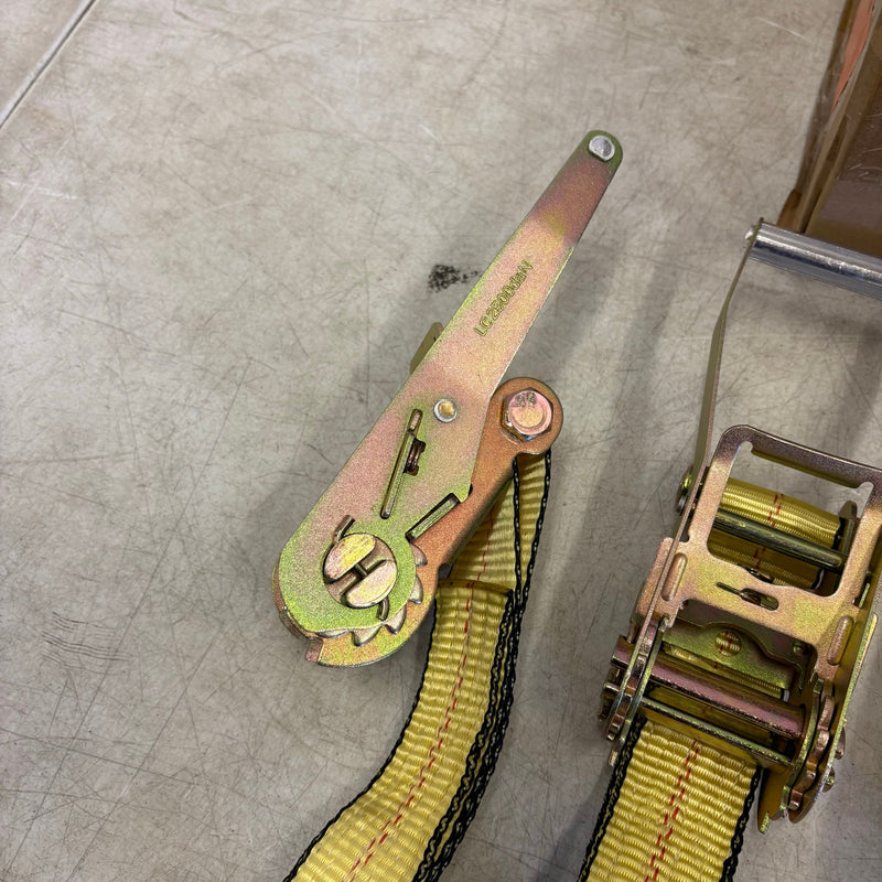 Waltyotur 4-Pcs Auto Lanyard Clip Ratchet Straps 2x96 Classic Yellow 3300 LB CAP