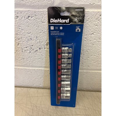 DieHard 3/8" Drive 6-Point Socket Set, SAE, 9-Piece, Hand Tools - DHP55246