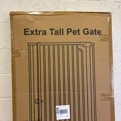 TheyFirst 57" Extra Tall Pet Gate for Doorways, 52.7"-57.4" Auto Close - Black