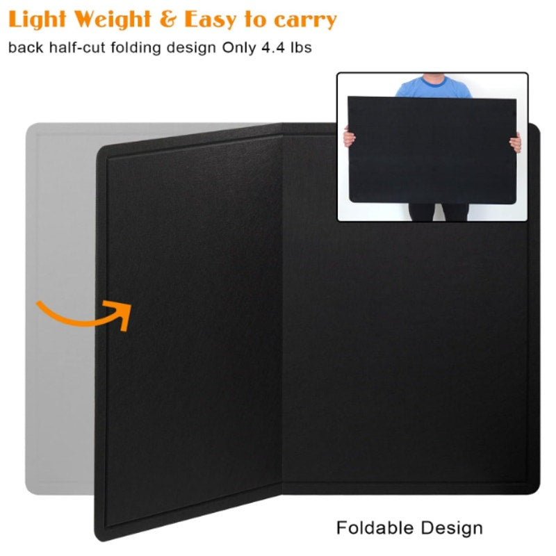 Large Bulletin Board 60"X36" Decorative Felt Pin Board, Foldable w Push Pins