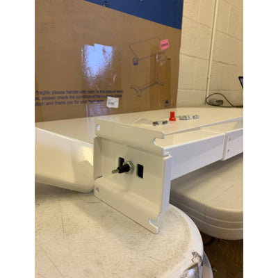 FLEXISPOT Medical Adjustable Overbed Bedside Table w Hidden Casters 32" x 18"