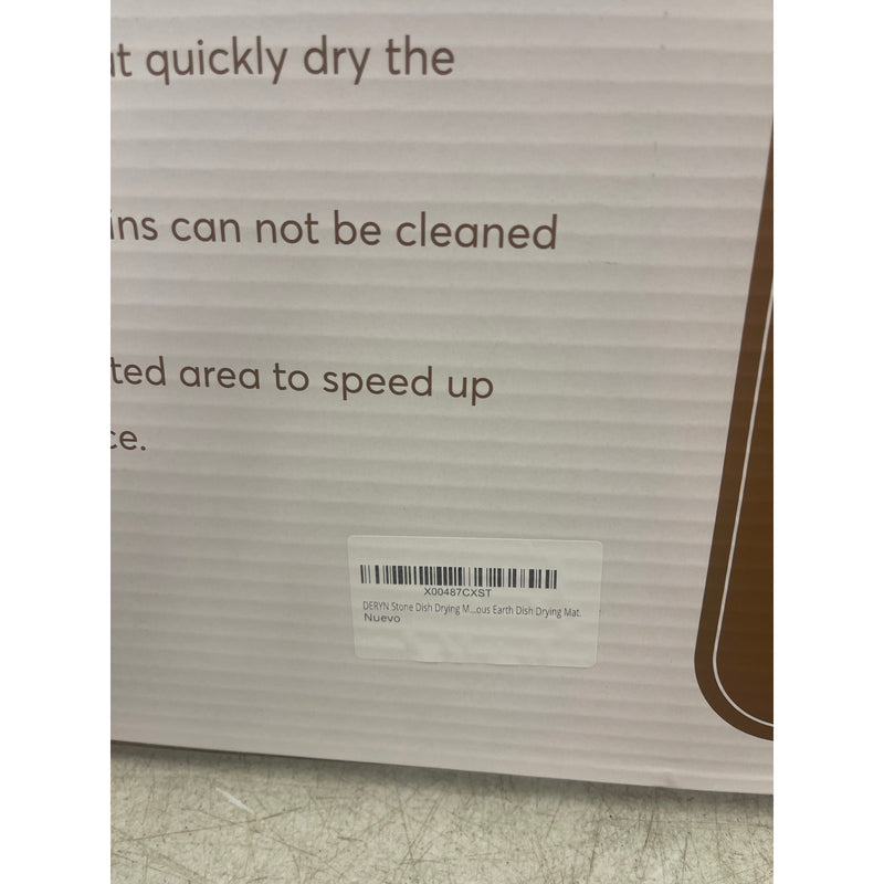 DERYN - Large Stone Dish Drying Mat for Kitchen Counter - 23.6"L × 15.4"W