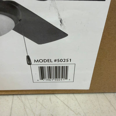 52" West Hill 5-Blade Hugger-Style Ceiling Fan with Dimmable Light -Matte Black