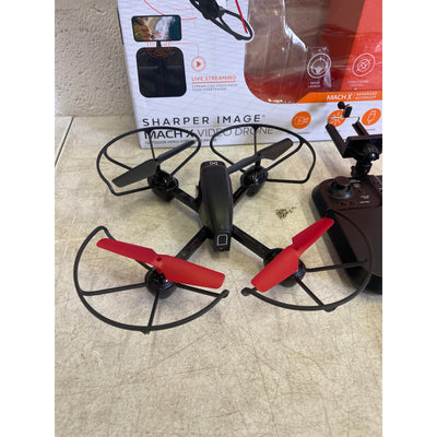 Sharper Image Drone Mach X Outdoor Video Streaming Camera 200 Ft Range - Black