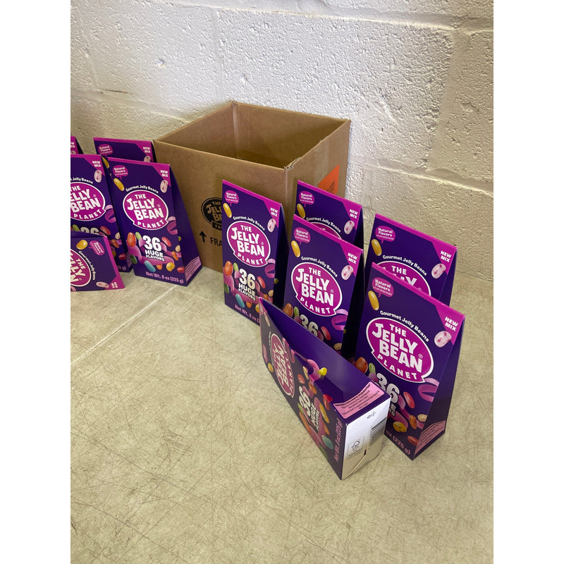 12 PACKS per Case The Jelly Bean Planet 36 Huge Flavors Box, Gourmet Jelly Beans