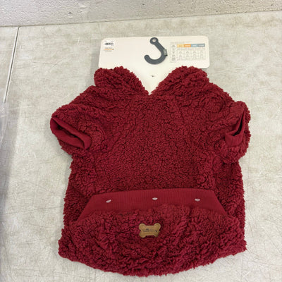 Koolaburra by UGG Pet Cozy Hoodie Dog Jacket Sweater, 20-21" Collar Red Fuzzy XL